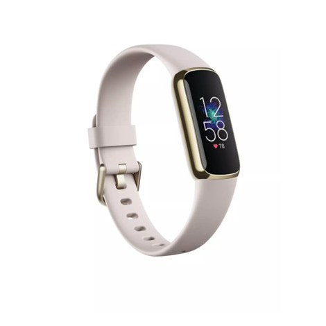 Fitbit Luxe Tracker fitness Ekran dotykowy Monitor pracy serca Monitorowanie aktywności 24/7 Wodoodporny Bluetooth Miękkie złoto
